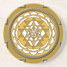 Posavasos De Arenisca Bronce de Sri Yantra