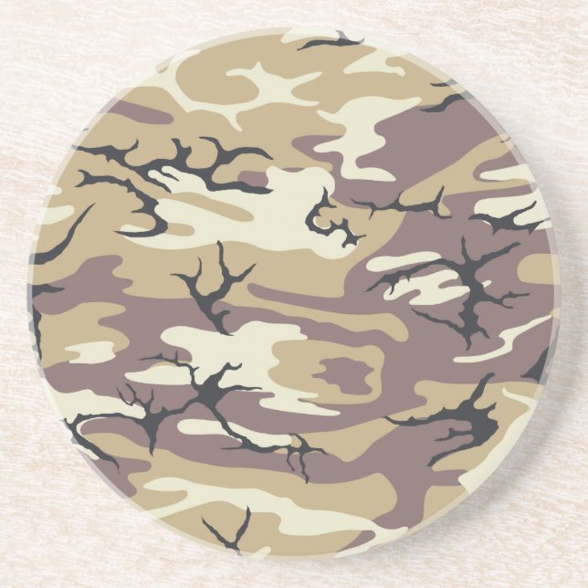 Posavasos De Arenisca Brown Camo (Frente)
