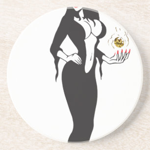Posavasos De Arenisca bruja vamp de halloween