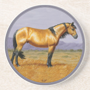 Posavasos De Arenisca Bucksin Wilse Horse Mustang Stallion