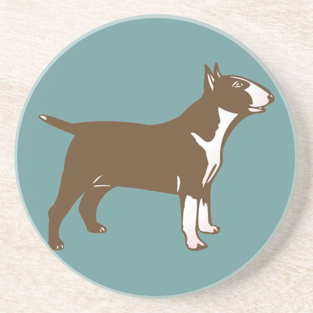 Posavasos De Arenisca Bull Terrier (Frente)