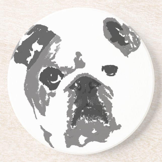 Posavasos De Arenisca Bulldog (Frente)