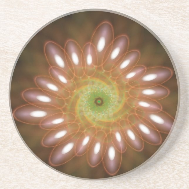 Posavasos De Arenisca Burbujas de jabón rosado en resumen (Frente)