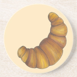 Posavasos De Arenisca Buttery Flaky Golden Croissant French Pastry Food