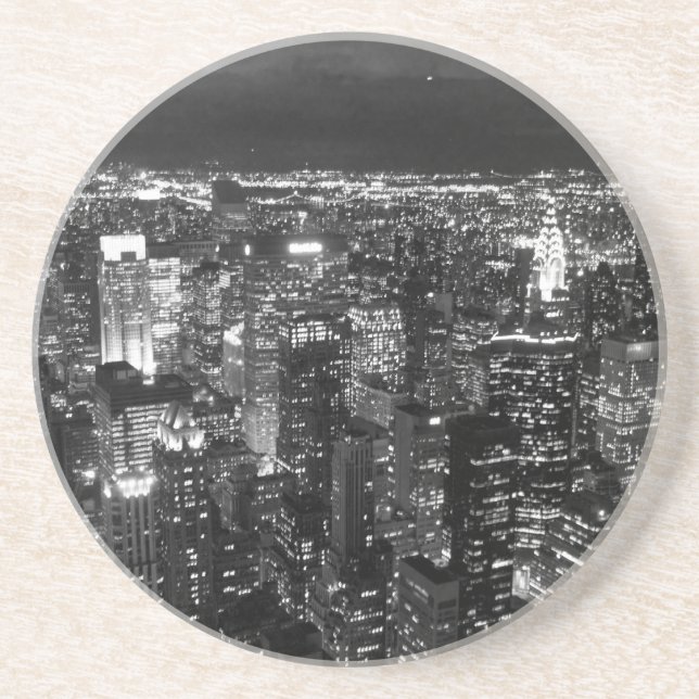 Posavasos De Arenisca BW-ciudad (Frente)