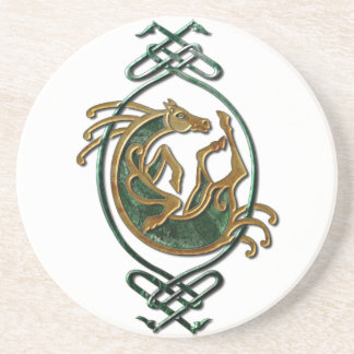 Posavasos De Arenisca Caballo céltico Knotwork - piedra