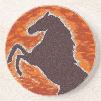 Posavasos De Arenisca Caballo de crianza feroz