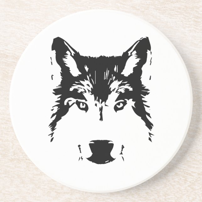 Posavasos De Arenisca Cabeza de lobo (Frente)
