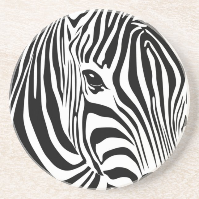 Posavasos De Arenisca Cabeza de zebra (Frente)