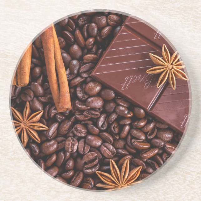 Posavasos De Arenisca café (Frente)
