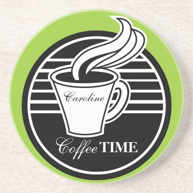 Posavasos De Arenisca Café o Té personalizado (Frente)