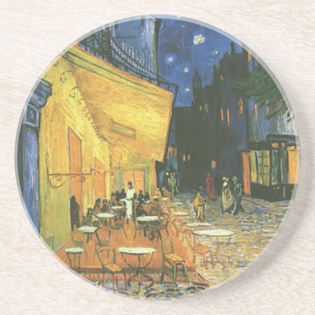 Posavasos De Arenisca Cafe Terrace - Vincent van Gogh (Frente)