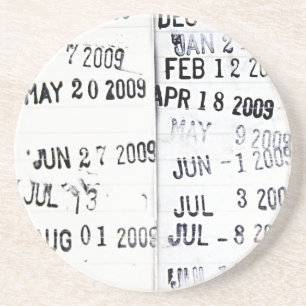 Posavasos De Arenisca Calculadora de estampado de fecha de biblioteca