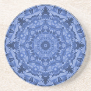 Posavasos De Arenisca Caleidoscopio complejo del azul real