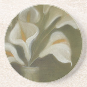 Posavasos De Arenisca Calla Corta Flores En Una Vida Artística Vase