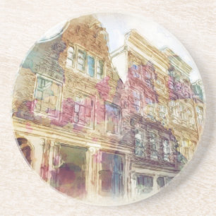 Posavasos De Arenisca Calles de Amsterdam vieja