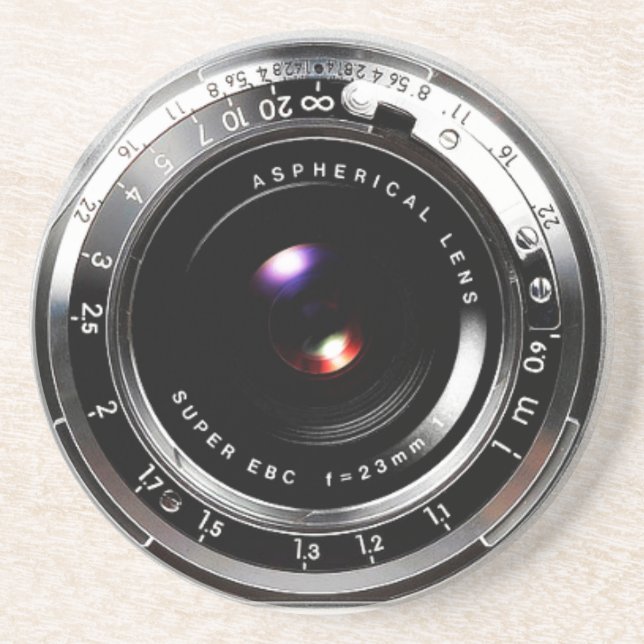 Posavasos De Arenisca Cámara de cine de la vieja escuela (Frente)