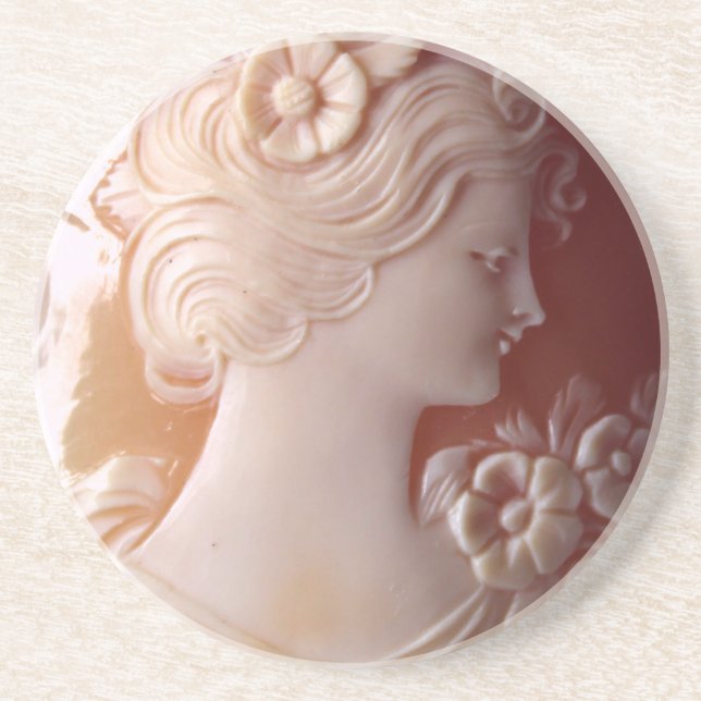 Posavasos De Arenisca Cameo antiguo, joyería antigua (Frente)