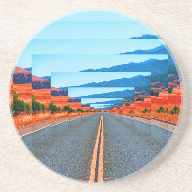 Posavasos De Arenisca Camino infinito (Frente)