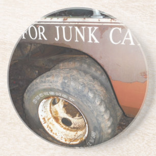 Posavasos De Arenisca Camión de remolque Vintage para Rótulo basura de a