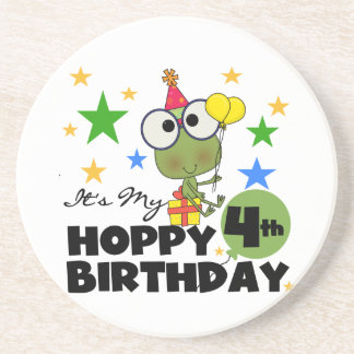 Posavasos De Arenisca Camisetas y regalos de cumpleaños de Hoppy Frog