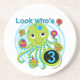 Posavasos De Arenisca Camisetas y regalos Octopus 3º cumpleaños