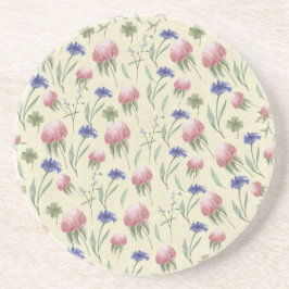 Posavasos De Arenisca Campo de flores silvestres