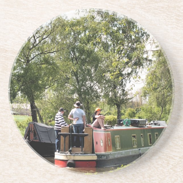 POSAVASOS DE ARENISCA CANAL BOATS (Frente)
