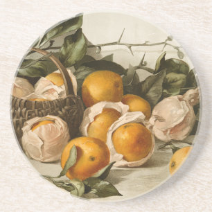 Posavasos De Arenisca Canasta de Naranjas