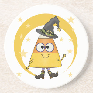 Posavasos De Arenisca Candy Corn Witch Halloween