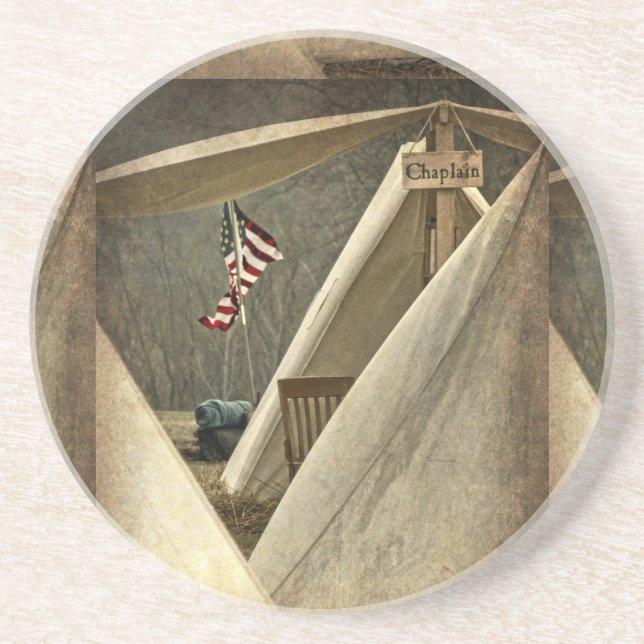 Posavasos De Arenisca Capellán del ejército (Frente)