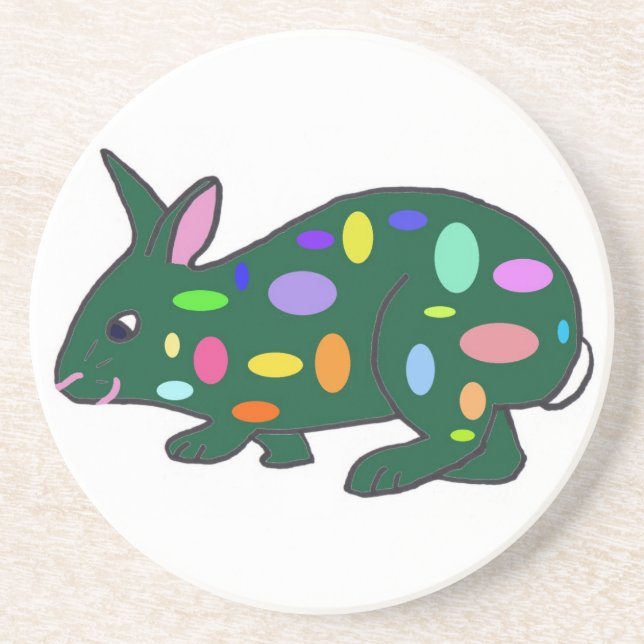 Posavasos De Arenisca Cápsulas de conejo de Pascua (Frente)