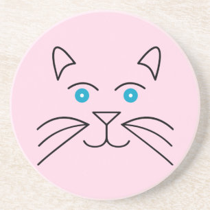 Posavasos De Arenisca Cara de gato