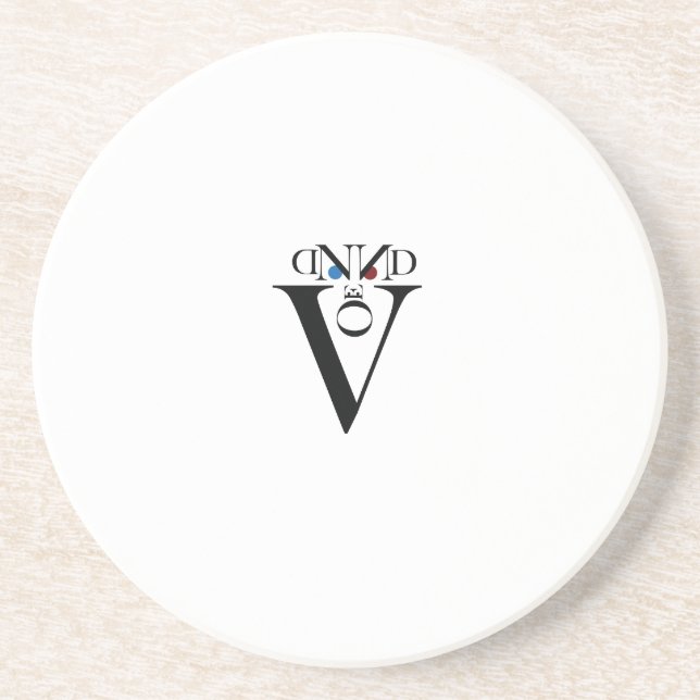 Posavasos De Arenisca Cara de letra (Frente)