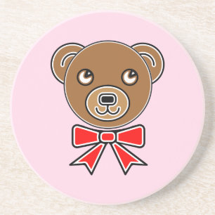 Posavasos De Arenisca Cara de oso divertida