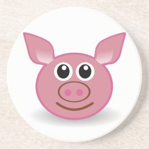 Posavasos De Arenisca Cara de Personalizado de cerdo
