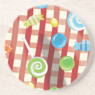 Posavasos De Arenisca Caramelo de Dibujos Animados