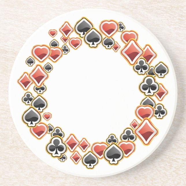 Posavasos De Arenisca Cartas de reproducción (Frente)