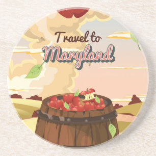 Posavasos De Arenisca Cartel de viaje a Maryland