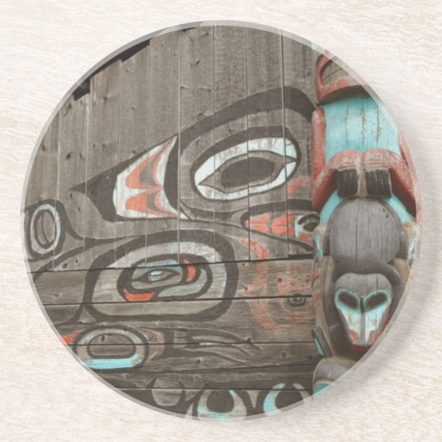 Posavasos De Arenisca Casa tribal de Chilkat (Frente)