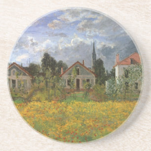 Posavasos De Arenisca Casas en Argenteuil de Claude Monet, Arte Antiguo