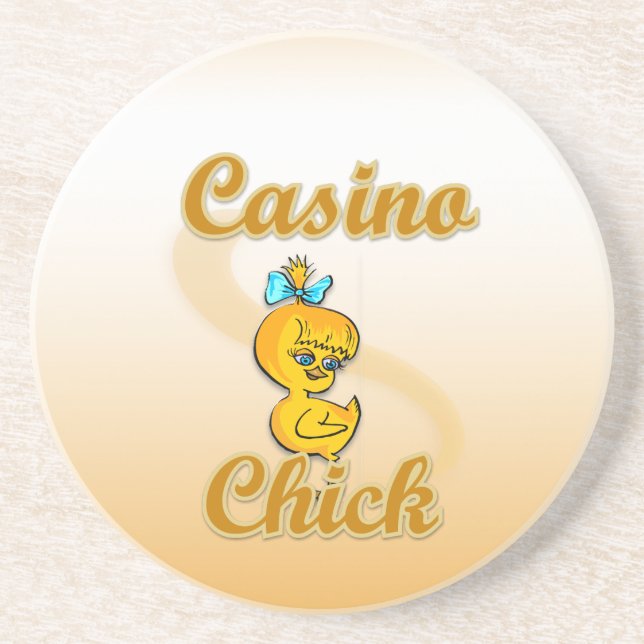 Posavasos De Arenisca Casino Chick (Frente)