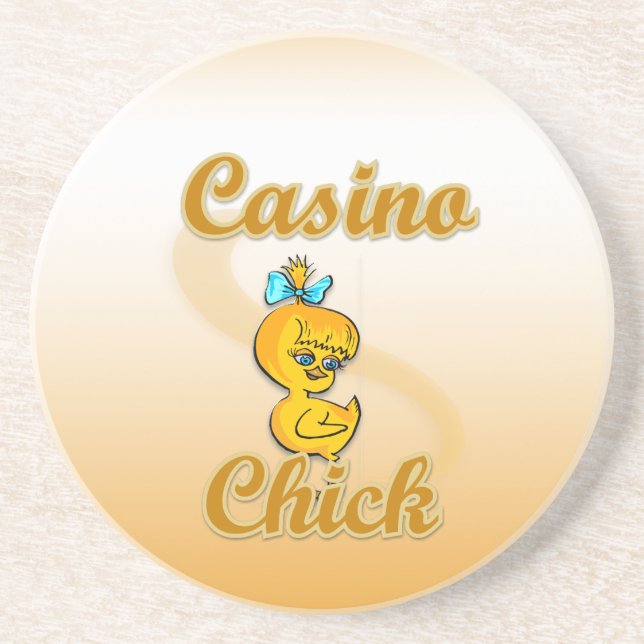 Posavasos De Arenisca Casino Chick (Frente)