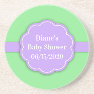 Posavasos De Arenisca Casquillos neutrales de Baby Shower