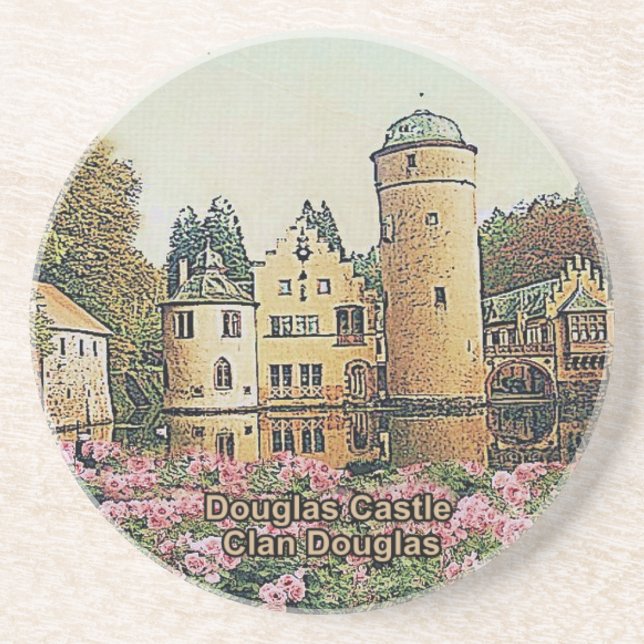 Posavasos De Arenisca Castillo Douglas - Sede De Clan Douglas (Frente)