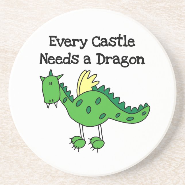 Posavasos De Arenisca Castillo Dragón (Frente)