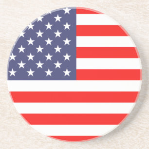 Posavasos De Arenisca Castillos de bandera de Estados Unidos