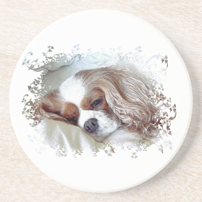 Posavasos De Arenisca Cavalier King Charles Spaniel (Frente)
