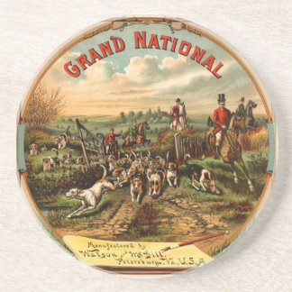 Posavasos De Arenisca Caza de Fox de Grand National - publicidad de