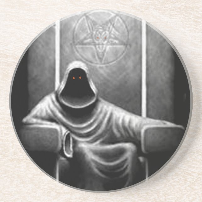 Posavasos De Arenisca Cazador del demonio (Frente)